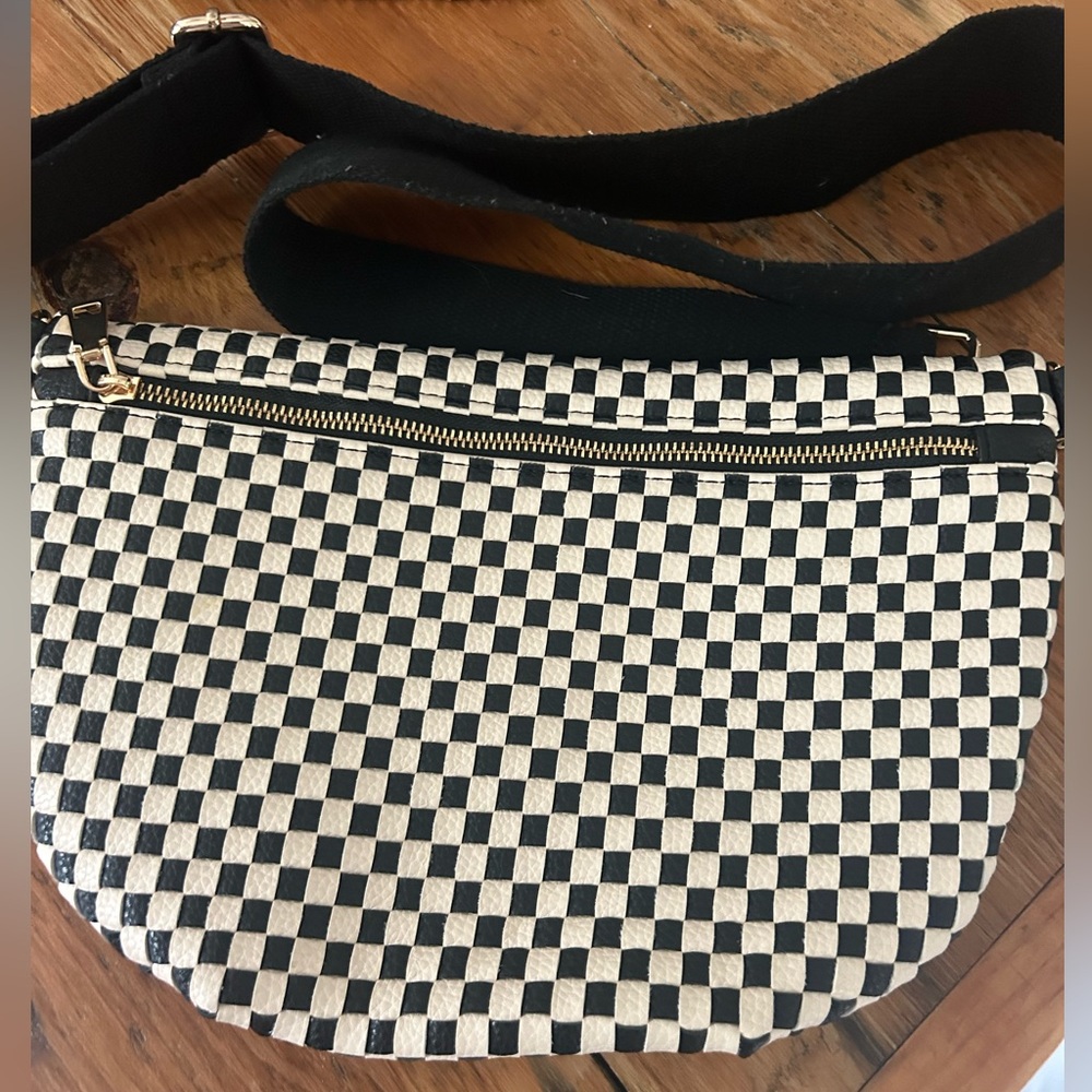 Westlyn black and wide woven bumbag